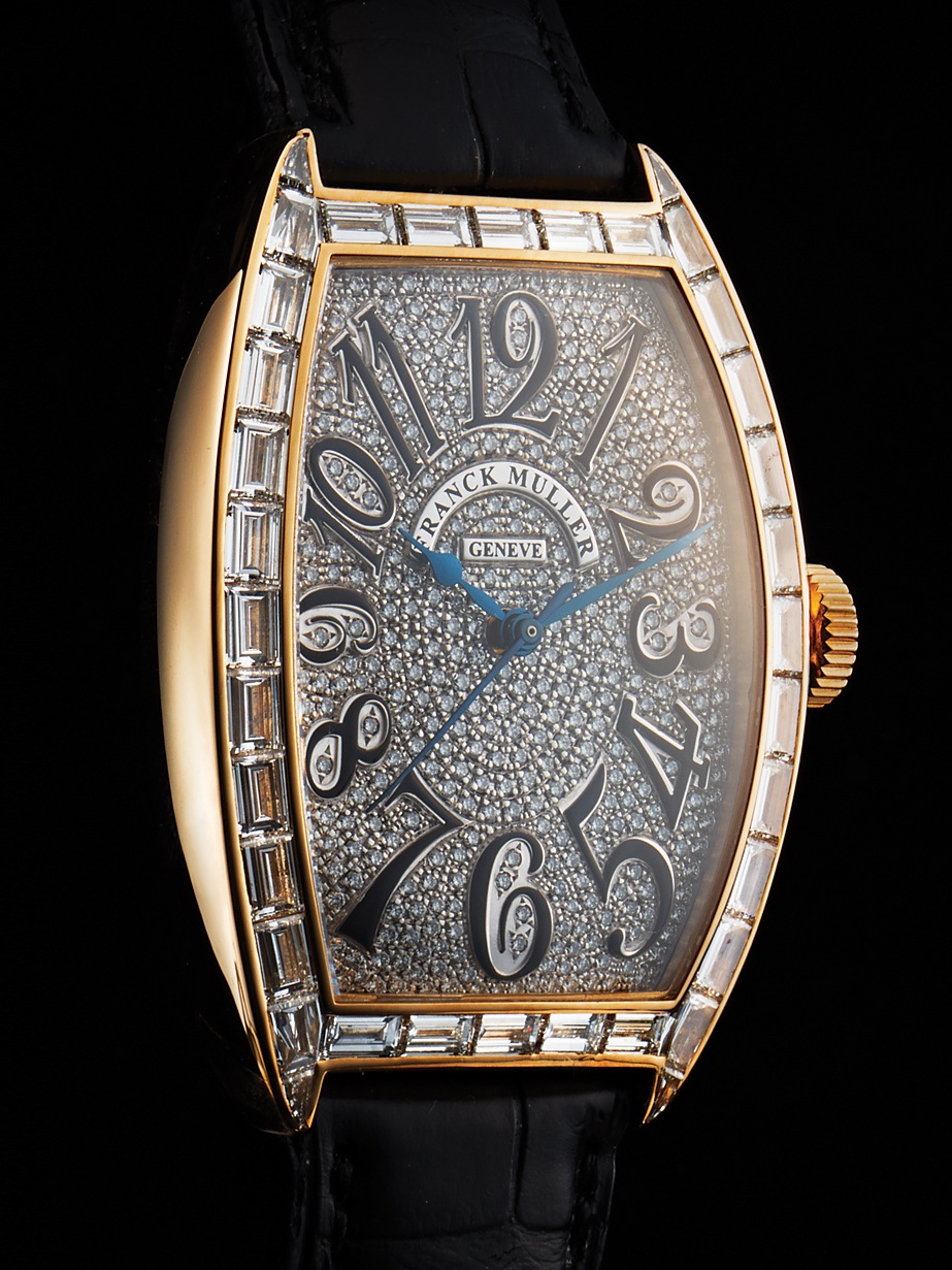FRANCK MULLER REF. 5850 SC BAG CD SUNSET DIAMOND AND YELLOW GOLD
